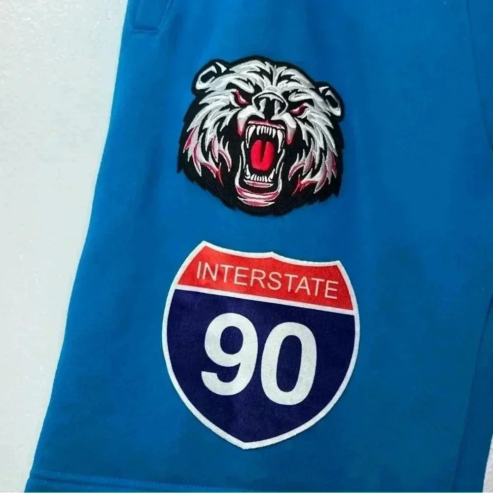 Eternity BC/AD Mens Sz 2XL‎ Blue Shorts CHI-TOWN Windy City Chicago Sweatshorts